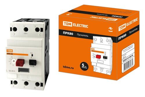 Пускатель ПРК80-4 In=4A Ir=2,5-4A Ue 660В TDM